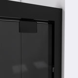 DreamLine SHDR-164876G-09 Encore 44-48" W x 76" H Semi-Frameless Bypass Sliding Shower Door in Satin Black and Gray Glass