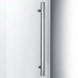 DreamLine SHEN-6434600-07 Enigma Air 34 3/4"D x 60 3/8"W x 76"H Frameless Sliding Shower Enclosure in Brushed Stainless Steel