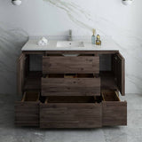 Fresca FCB31-123012ACA-FC-CWH-U Formosa 54" Floor Standing Modern Bathroom Cabinet with Top & Sink