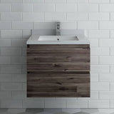 Fresca FCB3124ACA-CWH-U Formosa 24" Wall Hung Modern Bathroom Cabinet with Top & Sink