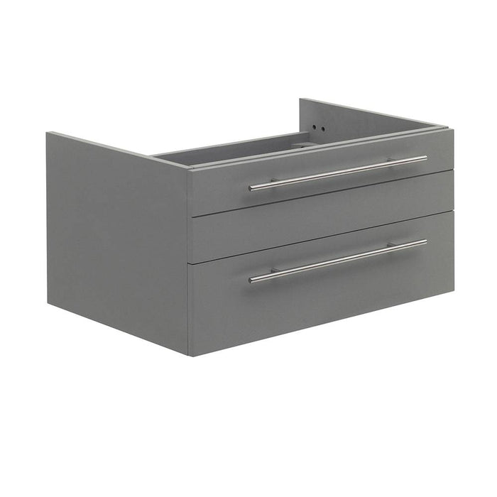 Fresca FCB6130GR-UNS Lucera 30" Gray Wall Hung Undermount Sink Modern Bathroom Cabinet