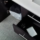 Fresca FCB6136ES-UNS-R-CWH-U Lucera 36" Espresso Wall Hung Modern Bathroom Cabinet with Top & Undermount Sink - Right Version