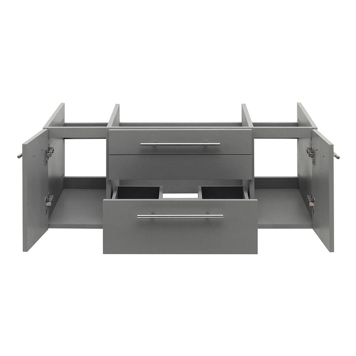 Fresca FCB6142GR-UNS Lucera 42" Gray Wall Hung Undermount Sink Modern Bathroom Cabinet