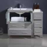 Fresca FCB62-3012GR-I Torino 42" Gray Modern Bathroom Cabinets with Integrated Sink