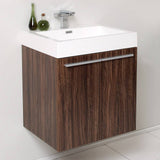 Fresca FCB8058GW-I Alto 23" Walnut Modern Bathroom Cabinet with Integrated Sink
