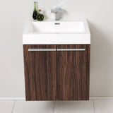Fresca FCB8058GW-I Alto 23" Walnut Modern Bathroom Cabinet with Integrated Sink