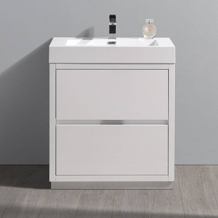 Fresca FCB8430WH-I Valencia 30" Glossy White Free Standing Modern Bathroom Vanity