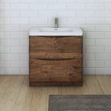 Fresca FCB9132RW-I Tuscany 32" Rosewood Free Standing Modern Bathroom Cabinet with Integrated Sink