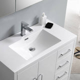 Fresca FCB9436WH-R-I Imperia 36" Glossy White Free Standing Modern Bathroom Cabinet with Integrated Sink - Right Version