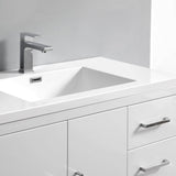 Fresca FCB9436WH-R-I Imperia 36" Glossy White Free Standing Modern Bathroom Cabinet with Integrated Sink - Right Version