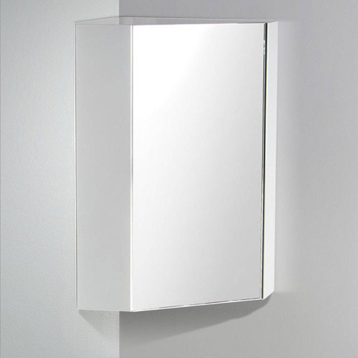Fresca FMC5084WH Coda 18" White Corner Medicine Cabinet with Mirror Door