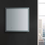 Fresca FMR013030 Angelo 30" Wide x 30" Tall Bathroom Mirror with Halo Style LED Lighting and Defogger