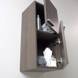 Fresca FST8091GO Gray Oak Bathroom Linen Side Cabinet with 2 Storage Areas