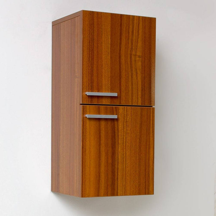 Fresca FST8091TK Bathroom Linen Side Cabinet with 2 Storage Areas in Teak