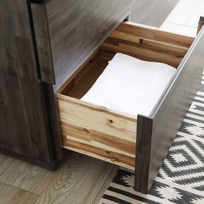 Fresca FVN31-2424ACA-FC Formosa 48" Floor Standing Double Sink Modern Bathroom Vanity with Mirrors in Acacia