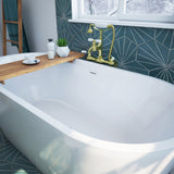 DreamLine BTHN6731DFXX00 Havana 67"W x 31"D Acrylic Freestanding Bathtub in White
