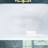 DreamLine BTHN6731DFXX00 Havana 67"W x 31"D Acrylic Freestanding Bathtub in White