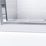 Dreamline SHDR-0960720-09 Infinity-Z 56-60"W x 72"H Semi-Frameless Sliding Shower Door, Clear Glass in Satin Black