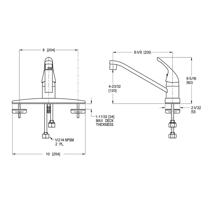 Pfister J134-144S Pfirst Series 1-Handle Kitchen Faucet in Stainless Steel