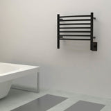 Amba Jeeves HCMB Curved Towel Warmer with 7 Bars, Matte Black Finish