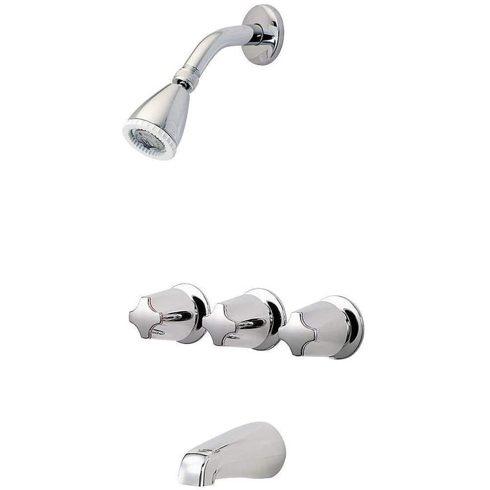 Pfister LG01-3210 01 Series Three Handle Tub and Shower - Chrome