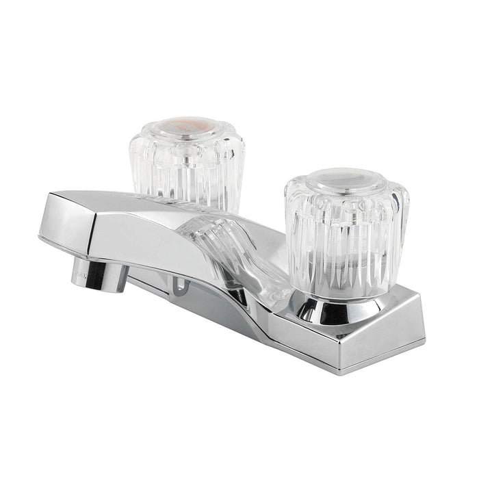Pfister LG143-5002 Pfirst 4" Bathroom Faucet, Acrylic Handles in Polished Chrome