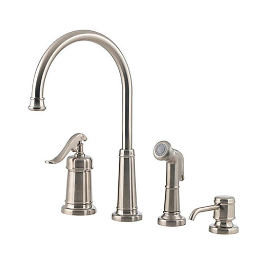 Pfister LG26-4YPK Ashfield Kitchen Faucet, Side Spray and Dispenser, Nickel
