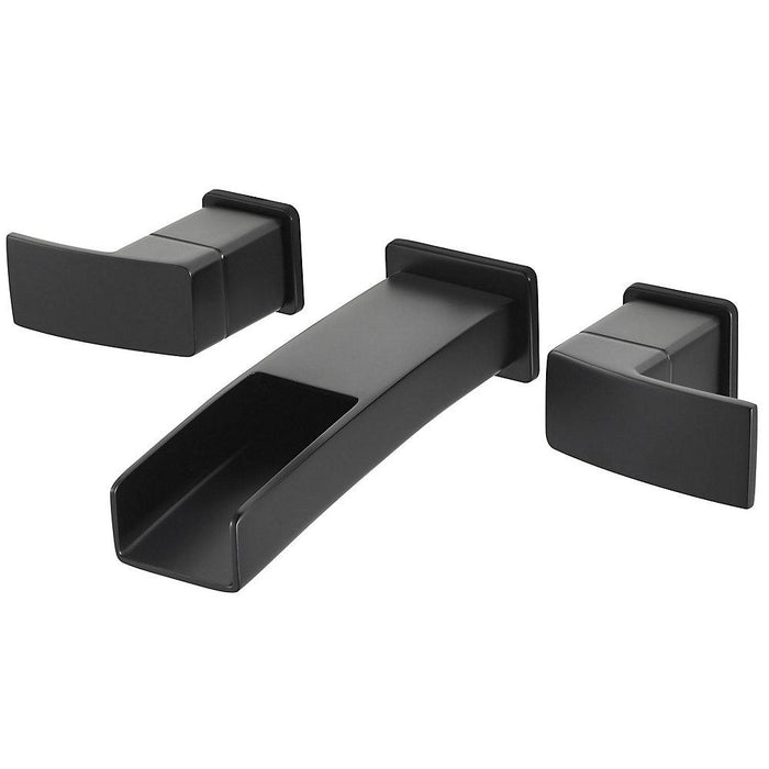 Pfister LG49-DF1B Kenzo Double Handle Wall Mount Bathroom Faucet, Black