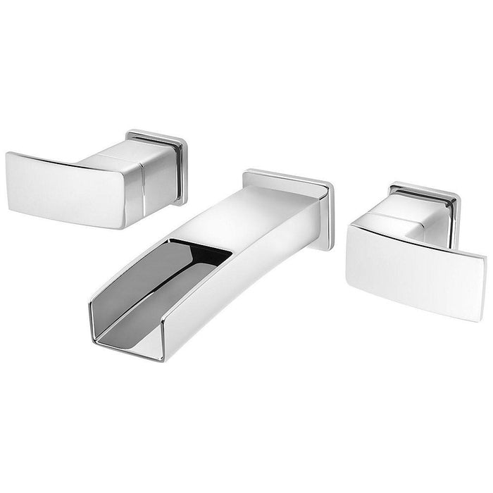 Pfister LG49-DF1C Kenzo Double Handle Wall Mount Bathroom Faucet in Polished Chrome