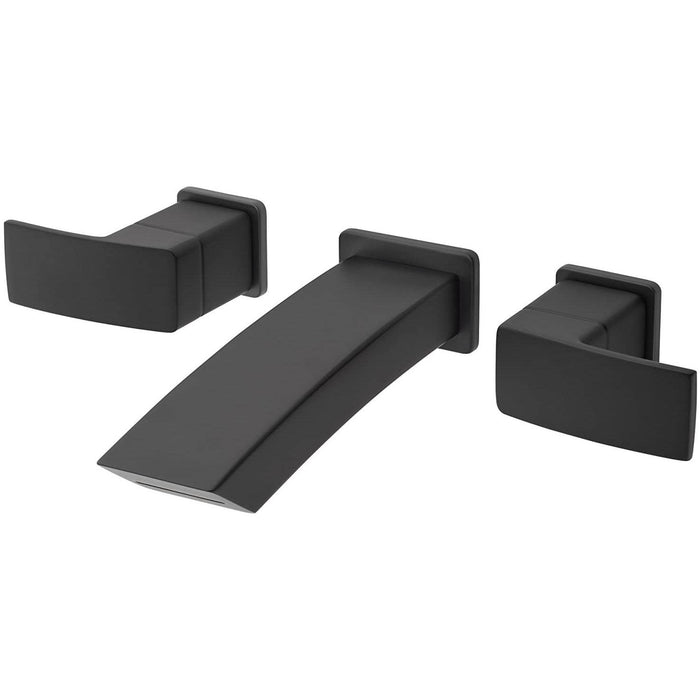Pfister LG49-DF3B Kenzo 2-Handle 8" Wallmount Bathroom Faucet in Matte Black