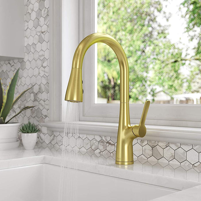 Pfister LG529-NEBG Neera Pull-Down Kitchen Faucet in Brushed Gold