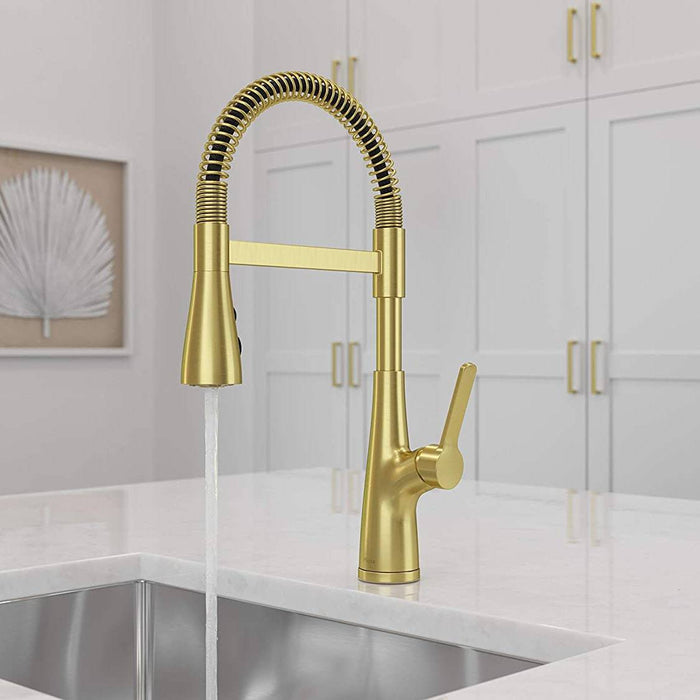 Pfister LG529-NECBG Neera Pull-Down Culinary Kitchen Faucet in Brushed Gold