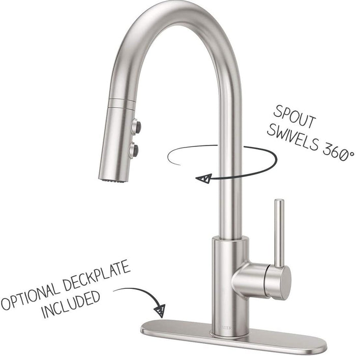 Pfister LG529-SAS Stellen 1-Handle Pull-Down Kitchen Faucet in Stainless Steel