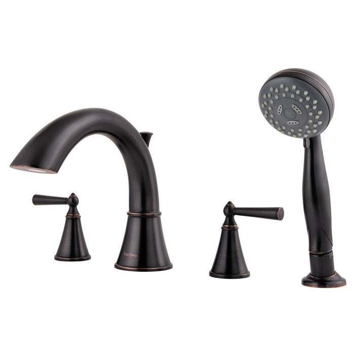 Pfister LG6-4GLY Saxton Roman Tub Trim Kit with Handshower in Tuscan Bronze