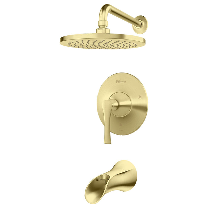 Pfister LG89-8RHBG Rhen 1-Handle Tub and Shower Trim in Brushed Gold