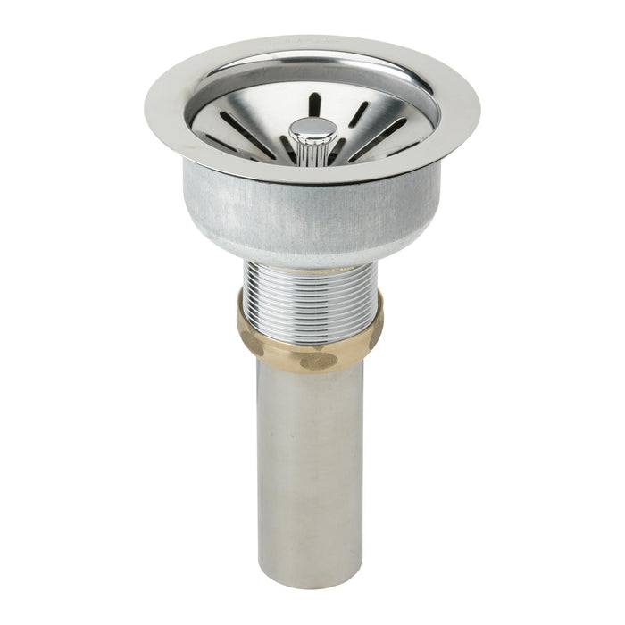 Elkay LK335 3-1/2" Drain Fitting Body, Strainer Basket, rubber seal and Tailpiece