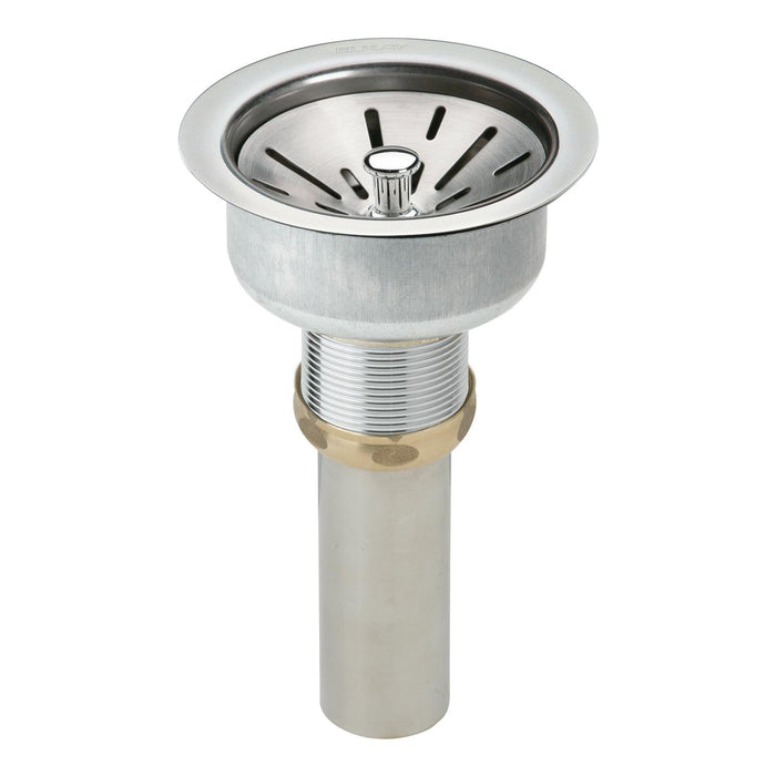 Elkay LK35 3-1/2" Drain Fitting Type 304 Body, Strainer Basket and Tailpiece