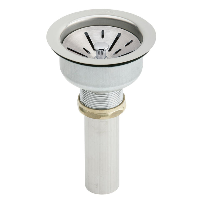 Elkay LK35B 3-1/2" Drain Fitting Type 304 Body, Strainer Basket and Tailpiece