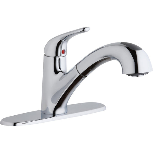 Elkay LK5000CR Deck Mount Kitchen Faucet, Pull-out Spray, + Optional Escutcheon Chrome