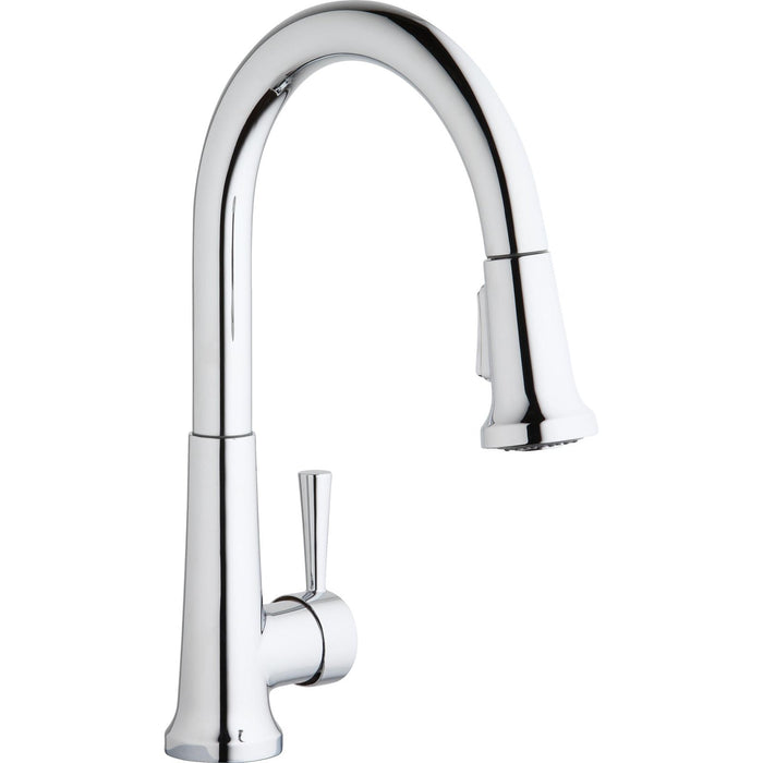 Elkay LK6000CR Deck Mount Kitchen Faucet, Pull-down Spray Forward Only in Chrome