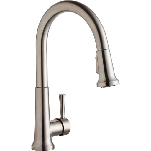 Elkay LK6000LS Deck Mount Kitchen Faucet, Pull-down Spray Forward Only, Lustrous Steel
