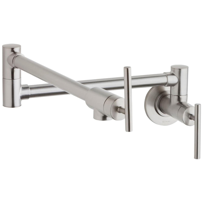 Elkay LKAV4091LS Avado Wall Mount Pot Filler Kitchen Faucet, Lever Handles Lustrous Steel