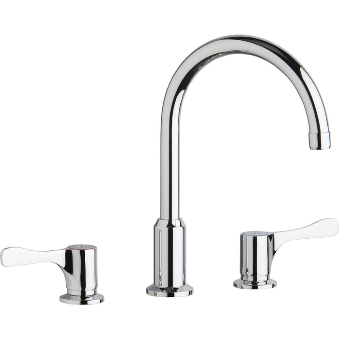 Elkay LKD2439BHC 8" Centerset Concealed Deck Mount Faucet, Arc Spout and 4" Levers Chrome