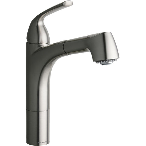 Elkay LKGT1041NK Gourmet Kitchen Faucet Pull-out Spray, Hi and Mid-rise Base Brushed Nickel
