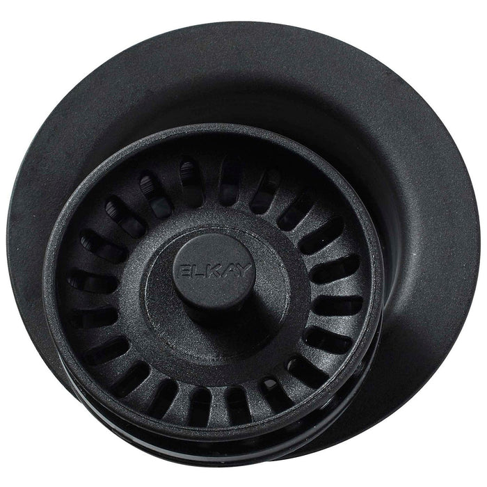 Elkay LKQD35CA Polymer Disposer Flange, Removable Strainer and Rubber Stopper Caviar