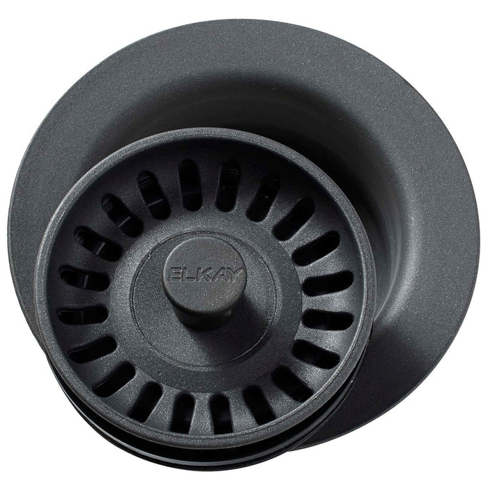 Elkay LKQD35CH Polymer Disposer Flange, Removable Strainer and Rubber Stopper Charcoal