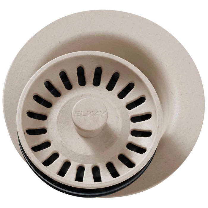 Elkay LKQD35PT Polymer Disposer Flange, Removable Strainer and Rubber Stopper, Putty