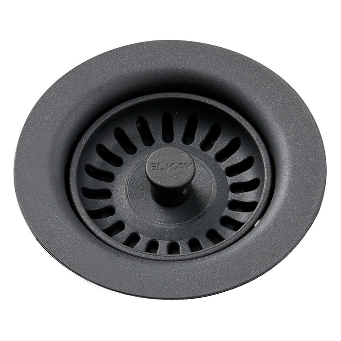 Elkay LKQS35CH Polymer Drain Fitting, Removable Strainer and Rubber Stopper Charcoal