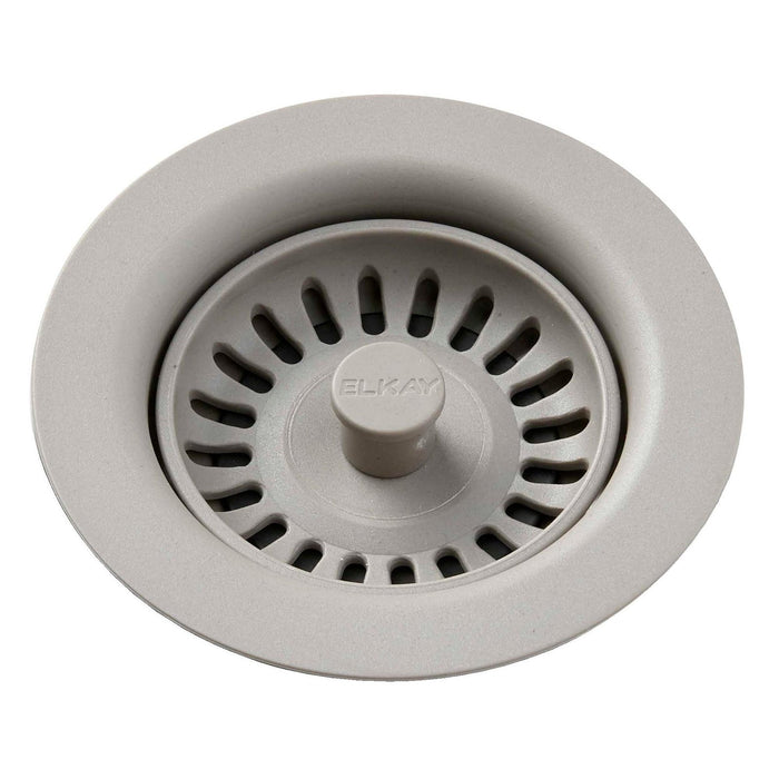 Elkay LKQS35GR Polymer Drain Fitting, Removable Basket Strainer and Rubber Stopper Greige