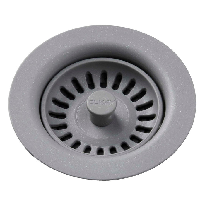 Elkay LKQS35GS Polymer Drain Fitting, Removable Strainer and Rubber Stopper Greystone